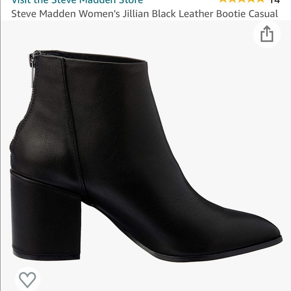 Steve Madden Jillian Block Heeled Ankle Boot Size 6